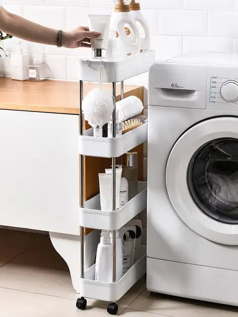 Slim Rolling Storage Cart – Multi-Tier Space Saver