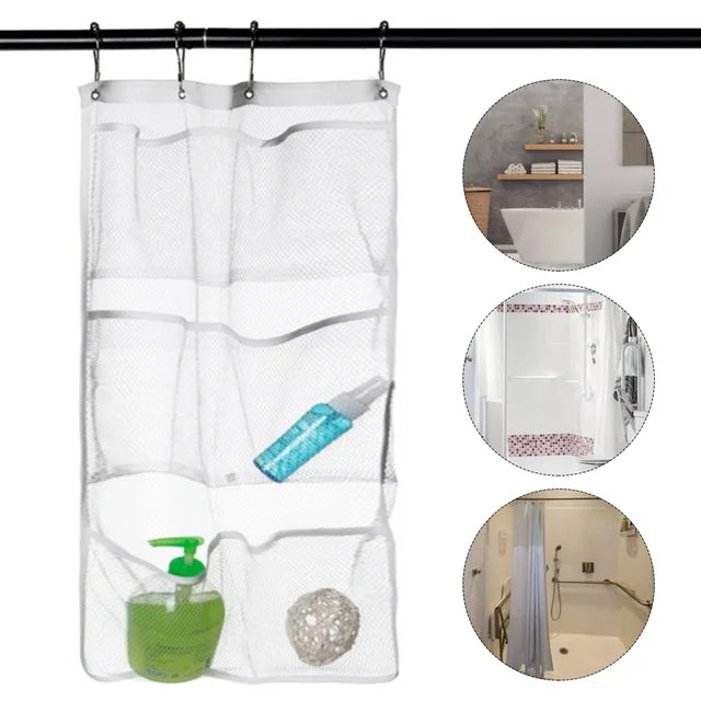 Mesh Shower Organizer – 6-Pocket Quick-Dry Caddy
