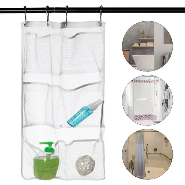 Mesh Shower Organizer – 6-Pocket Quick-Dry Caddy