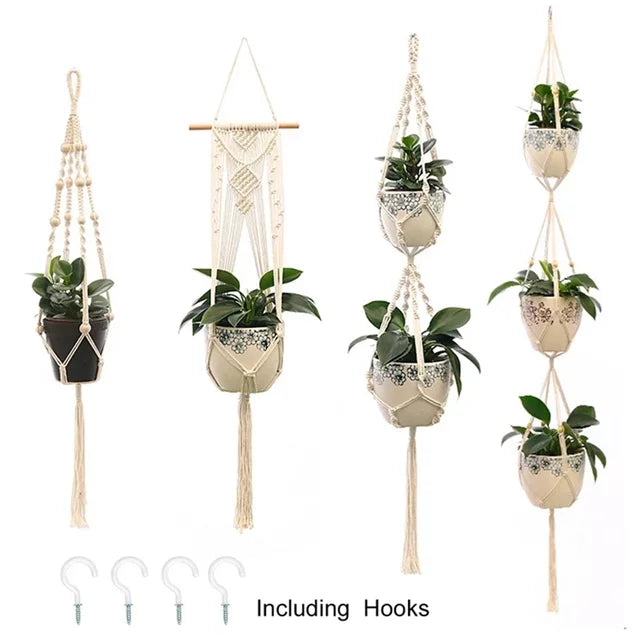 Handwoven Cotton Macramé Plant Hangers