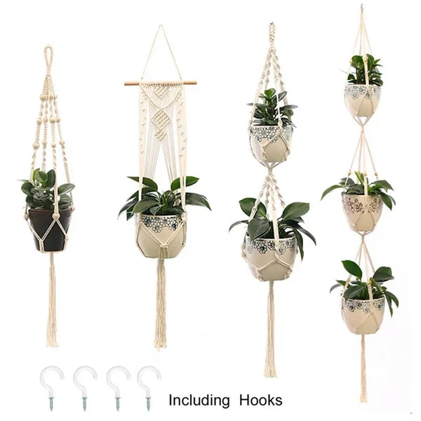 Handwoven Cotton Macramé Plant Hangers